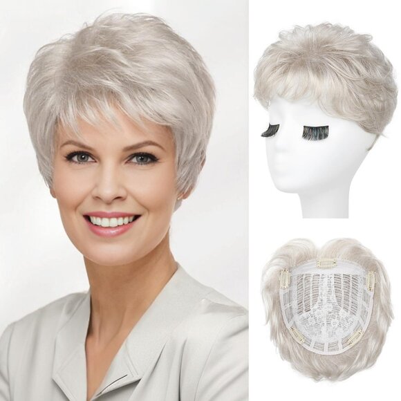 New REECHO Hair Topper, Short Wiglet Hair Topper for Women with Thinning Hair - Picture 1 of 1